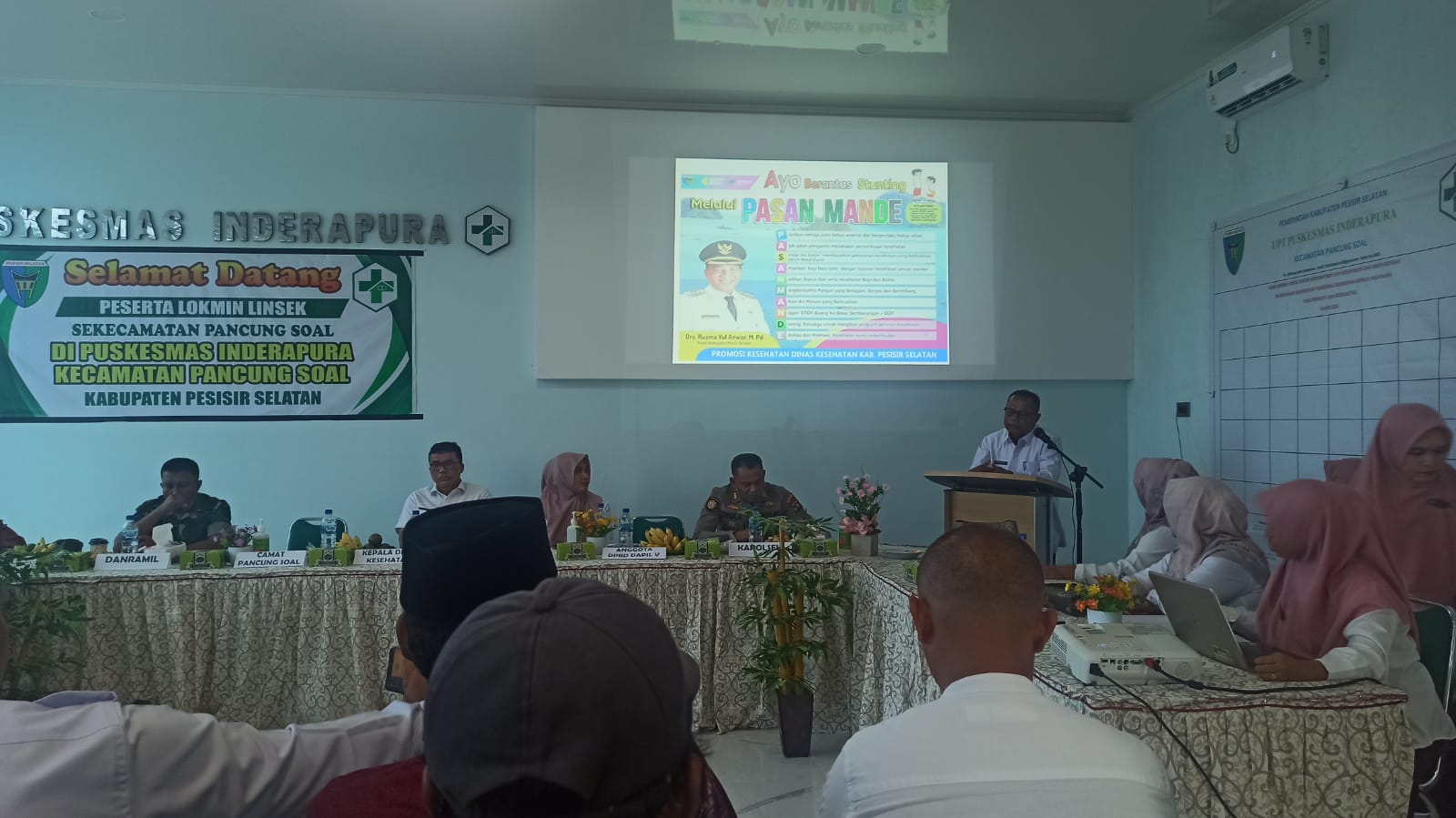 Kegiatan Lokmin Linsek se-Kecamatan Pancung Soal di Puskemas Inderapura