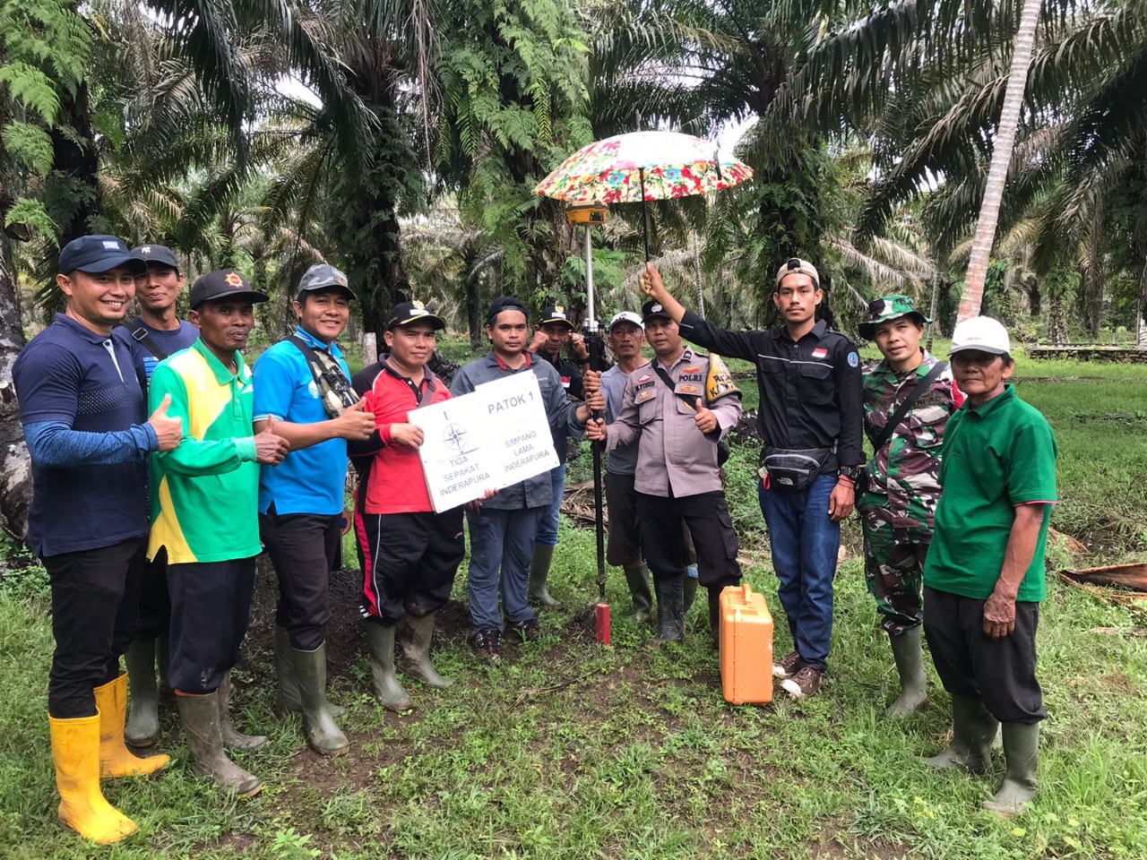Pemasangan Patok Batas Sementara Nagari Tiga Sepakat Inderapura 