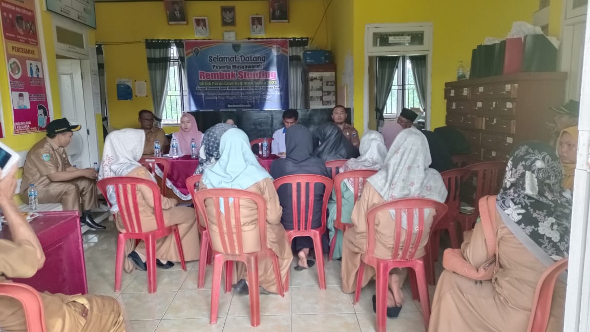 Rembuk Stunting di Kantor Wali Nagari Simpang Lama Inderapura 