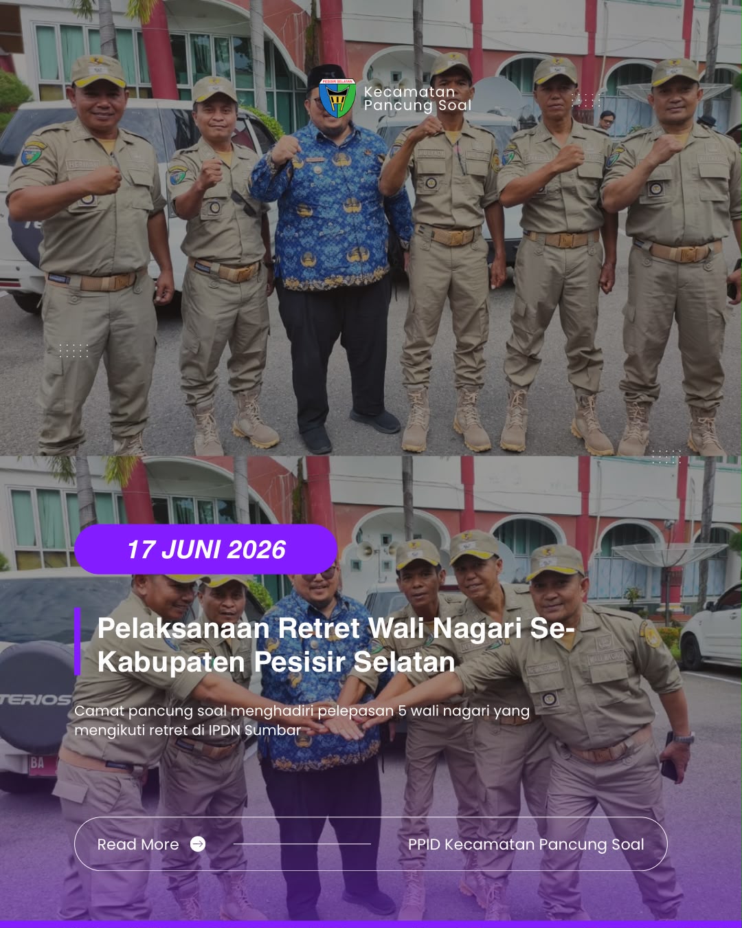 CAMAT PANCUNG SOAL HADIRI PELEPASAN RETRET WALI NAGARI